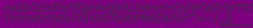 CongressshadowItalic Font – Black Fonts on Purple Background