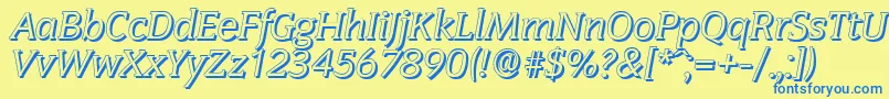 More about CongressshadowItalic Font CongressshadowItalic Font – Blue Fonts on Yellow Background