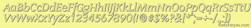CongressshadowItalic Font – Gray Fonts on Yellow Background
