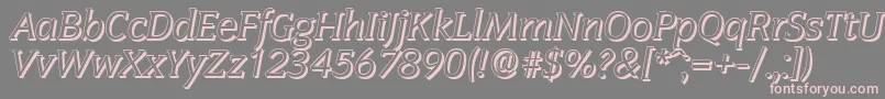 CongressshadowItalic-Schriftart – Rosa Schriften auf grauem Hintergrund