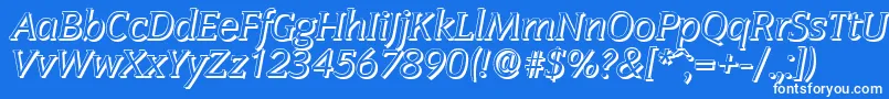 CongressshadowItalic Font – White Fonts on Blue Background