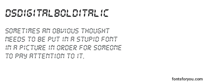 DsDigitalBoldItalic-fontti