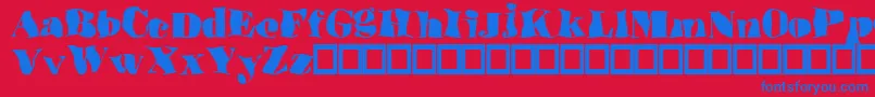 Ulove Font – Blue Fonts on Red Background