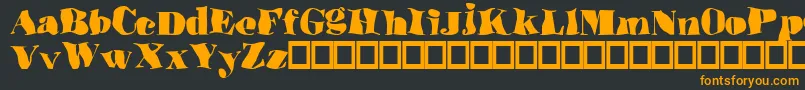Ulove Font – Orange Fonts on Black Background
