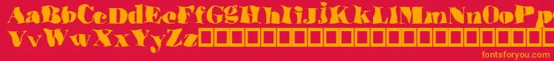 Ulove Font – Orange Fonts on Red Background
