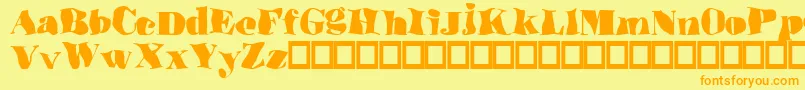 Ulove Font – Orange Fonts on Yellow Background