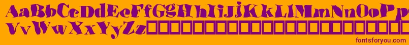 Fonte Ulove – fontes roxas em um fundo laranja