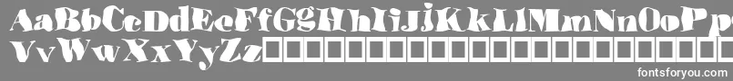 フォントUlove – 灰色の背景に白い文字