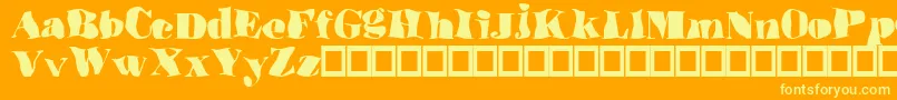Ulove Font – Yellow Fonts on Orange Background