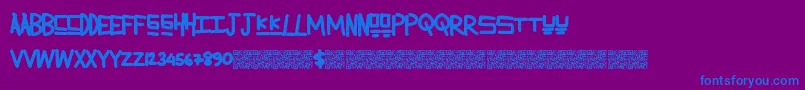 Lemonadesummer Font – Blue Fonts on Purple Background