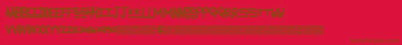 Lemonadesummer Font – Brown Fonts on Red Background