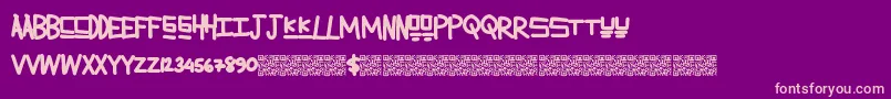 Lemonadesummer Font – Pink Fonts on Purple Background