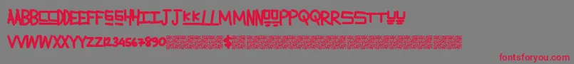 Lemonadesummer Font – Red Fonts on Gray Background
