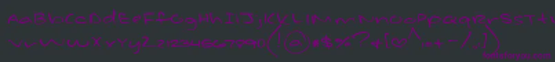 LateNightLoveNotes Font – Purple Fonts on Black Background