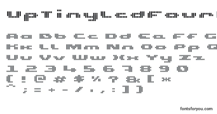 Шрифт UpTinyLcdFourDecov – алфавит, цифры, специальные символы