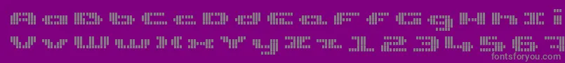 UpTinyLcdFourDecov Font – Gray Fonts on Purple Background