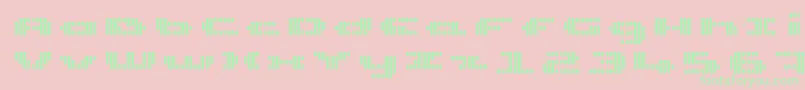 UpTinyLcdFourDecov Font – Green Fonts on Pink Background