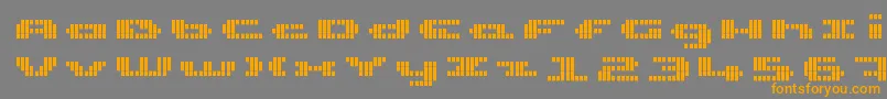 UpTinyLcdFourDecov Font – Orange Fonts on Gray Background