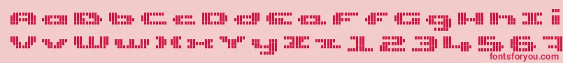 UpTinyLcdFourDecov Font – Red Fonts on Pink Background