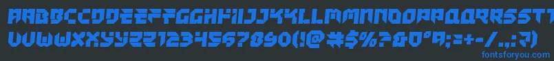 Tokyodriftersemital Font – Blue Fonts on Black Background