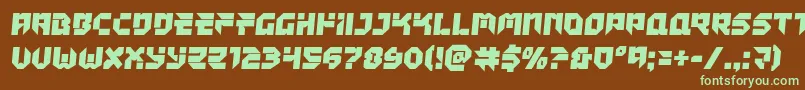 Tokyodriftersemital Font – Green Fonts on Brown Background