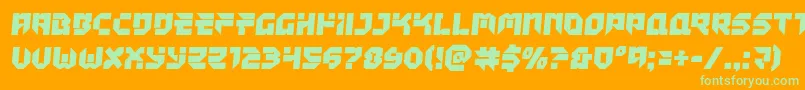 Tokyodriftersemital Font – Green Fonts on Orange Background