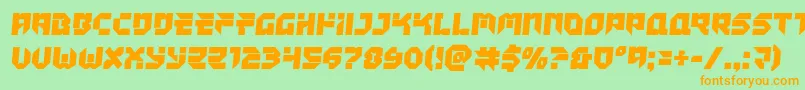 Tokyodriftersemital Font – Orange Fonts on Green Background