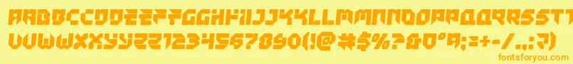 Tokyodriftersemital Font – Orange Fonts on Yellow Background