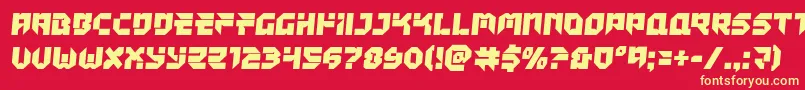 Tokyodriftersemital Font – Yellow Fonts on Red Background