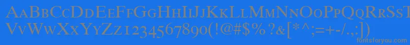 GrecoTenOldstyleSsiOldStyleFigures Font – Gray Fonts on Blue Background
