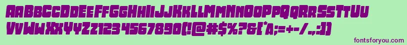 Opusmundisemital Font – Purple Fonts on Green Background