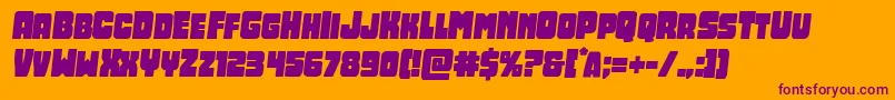 Opusmundisemital Font – Purple Fonts on Orange Background