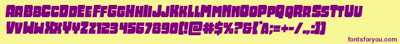 Opusmundisemital Font – Purple Fonts on Yellow Background