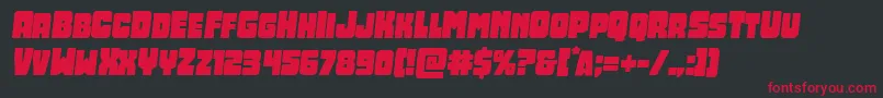 フォントOpusmundisemital – 黒い背景に赤い文字