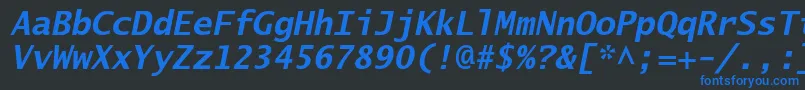 LucidasanstypewriterstdBob Font – Blue Fonts on Black Background