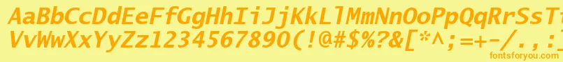 LucidasanstypewriterstdBob Font – Orange Fonts on Yellow Background
