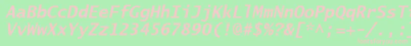 LucidasanstypewriterstdBob Font – Pink Fonts on Green Background