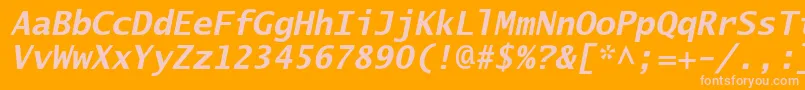 LucidasanstypewriterstdBob Font – Pink Fonts on Orange Background