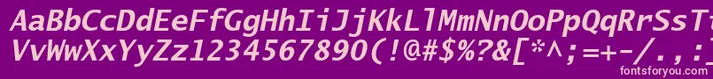LucidasanstypewriterstdBob Font – Pink Fonts on Purple Background