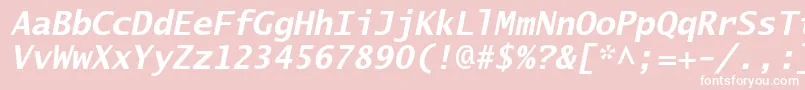 LucidasanstypewriterstdBob Font – White Fonts on Pink Background