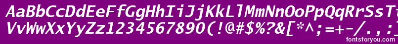 LucidasanstypewriterstdBob Font – White Fonts on Purple Background