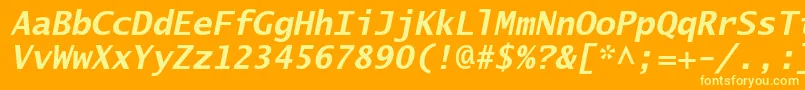 LucidasanstypewriterstdBob Font – Yellow Fonts on Orange Background