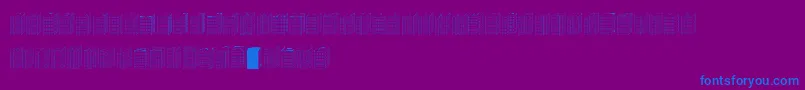 Block1900 Font – Blue Fonts on Purple Background