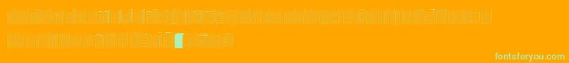 Block1900-Schriftart – Grüne Schriften auf orangefarbenem Hintergrund