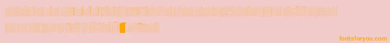 Block1900-Schriftart – Orangefarbene Schriften auf rosa Hintergrund