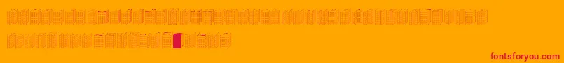 フォントBlock1900 – オレンジの背景に赤い文字