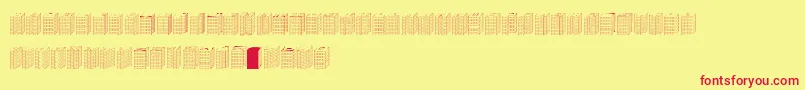 fuente Block1900 – Fuentes Rojas Sobre Fondo Amarillo