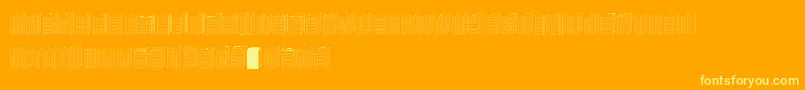Block1900-Schriftart – Gelbe Schriften auf orangefarbenem Hintergrund