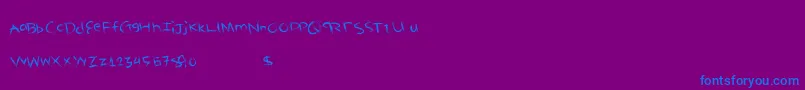 Deliciouswould-Schriftart – Blaue Schriften auf violettem Hintergrund