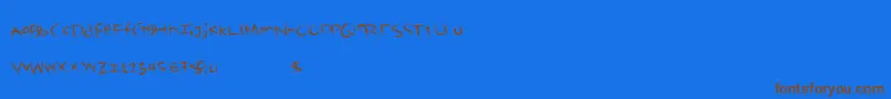 Шрифт Deliciouswould – коричневые шрифты на синем фоне